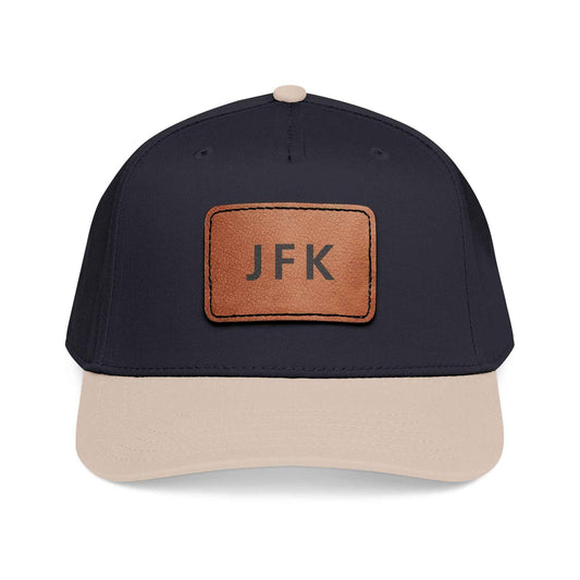 JFK Leather Patch Baseball Cap - Stylish and Durable Headwear