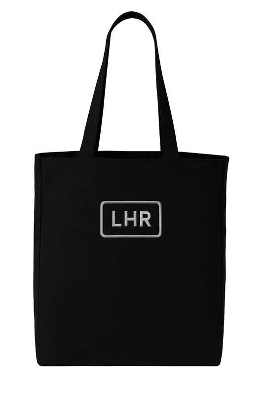 LHR London Heathrow canvas tote