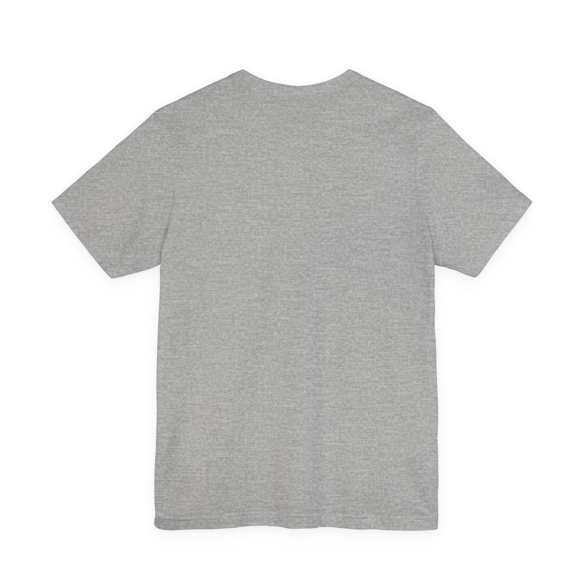 Clean back view of the Boarding Soon Athletic Heather unisex travel tee