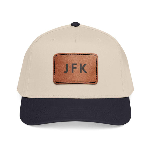 JFK Leather Patch Baseball Cap - Stylish and Durable Headwear