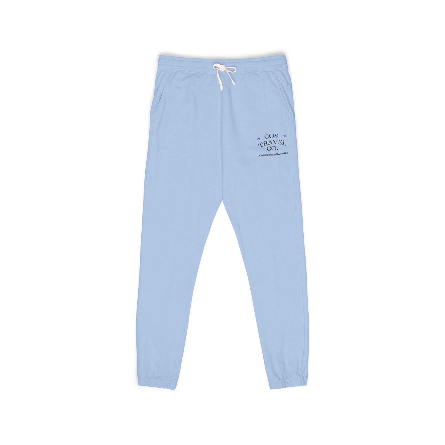 COS Travel Co. Hydrangea sweat pants front view