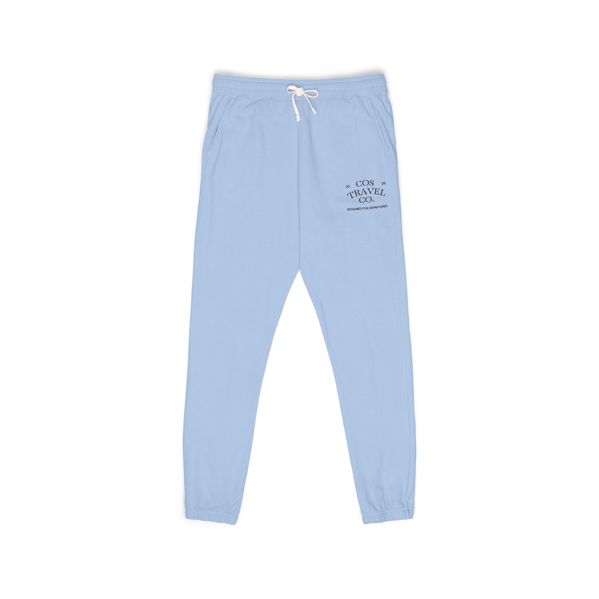 COS Travel Co. Hydrangea sweat pants front view