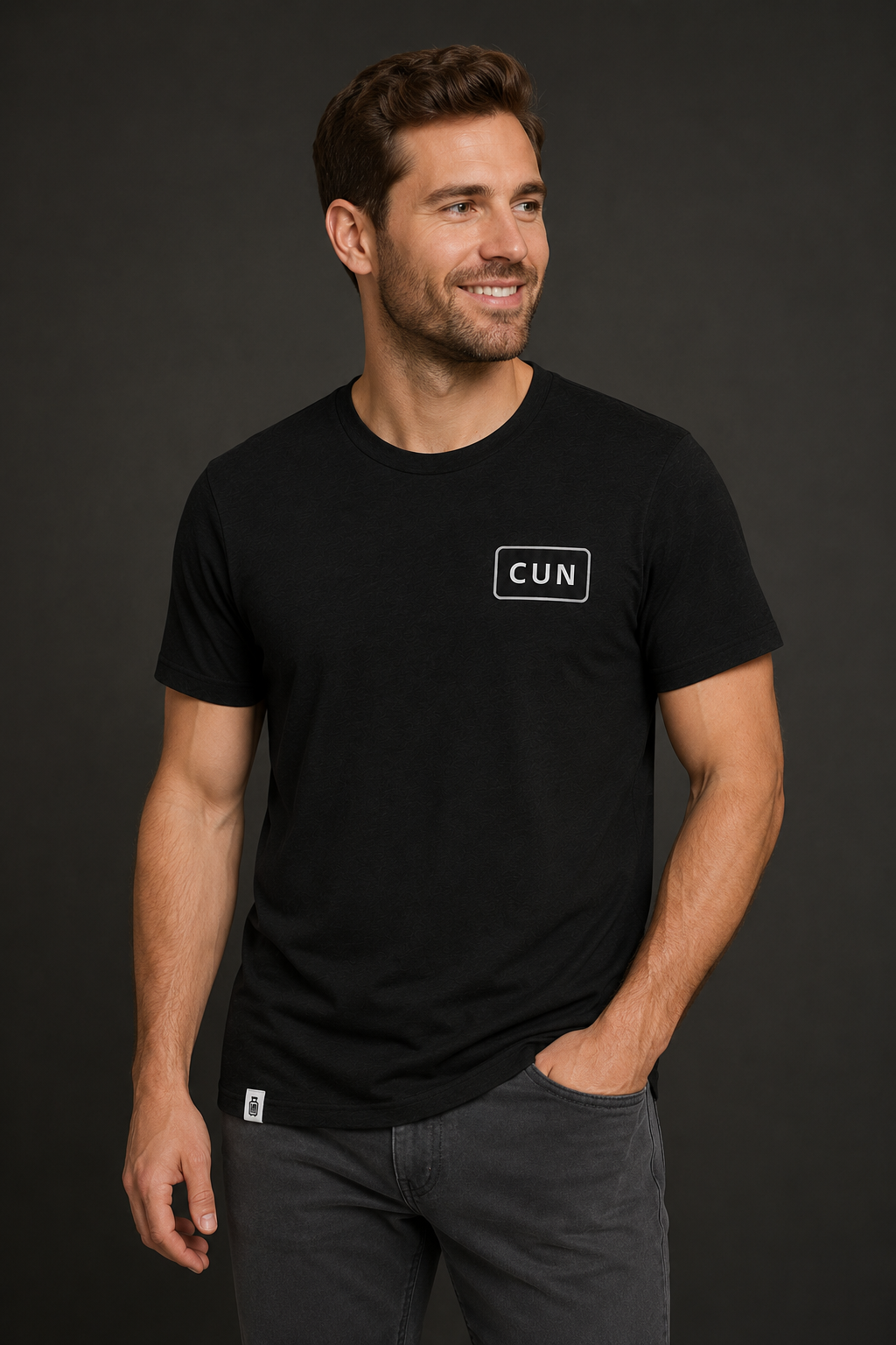 CUN premium black shirt lifestyle image