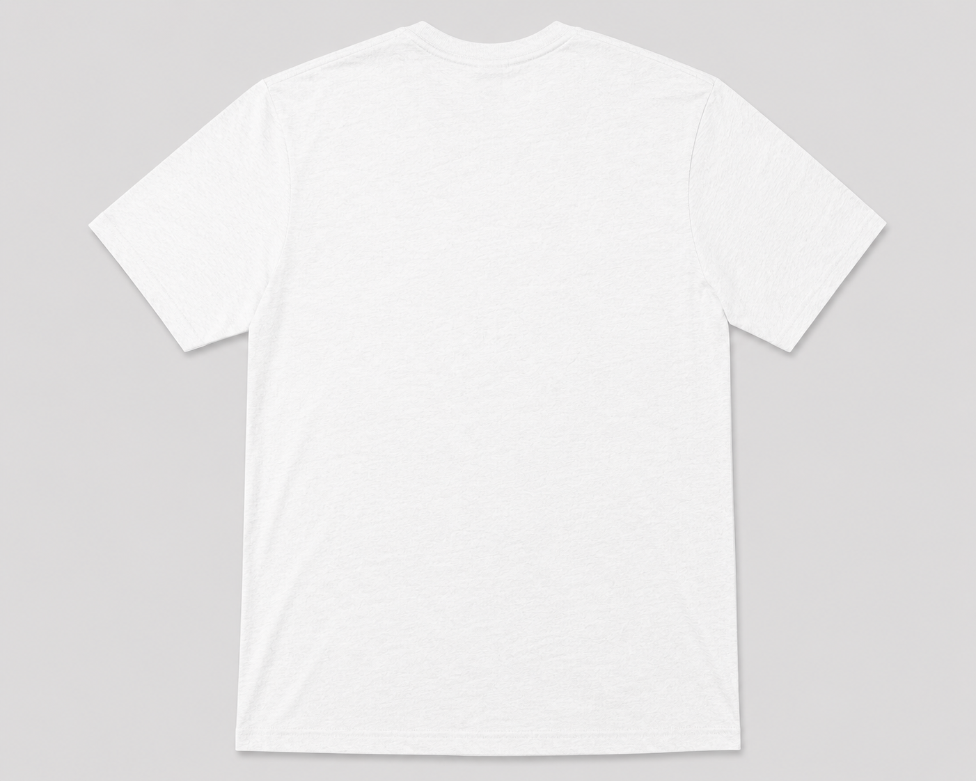 DEN White t-shirt on a light gray background