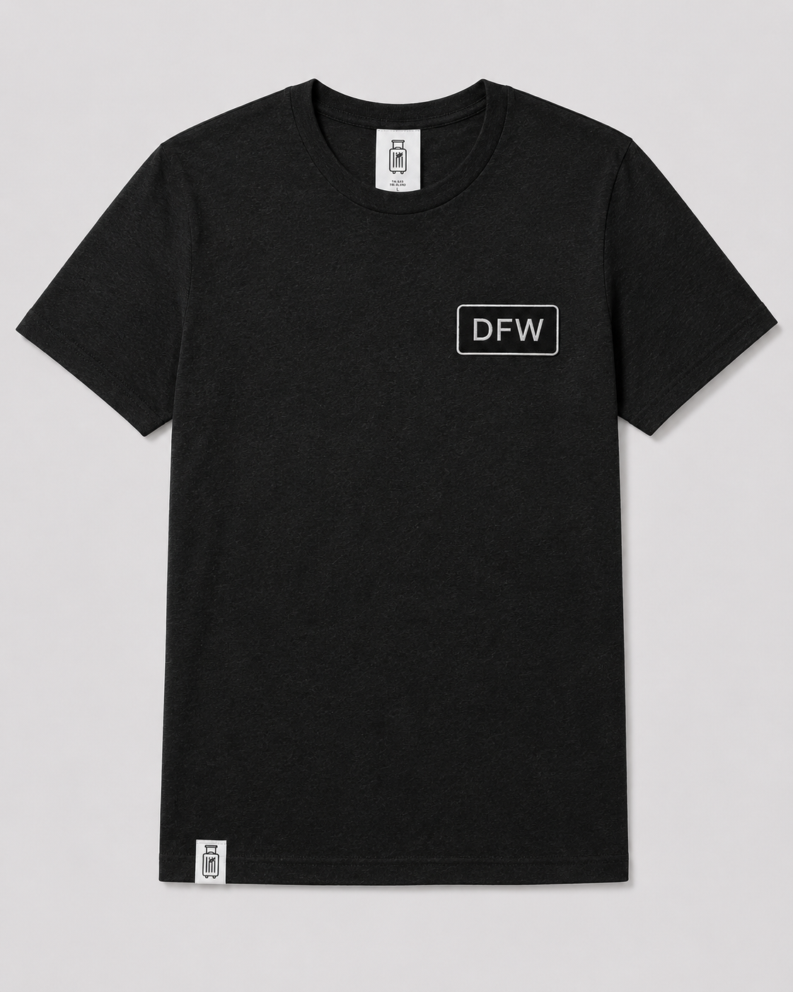 DFW Premium black shirt front view