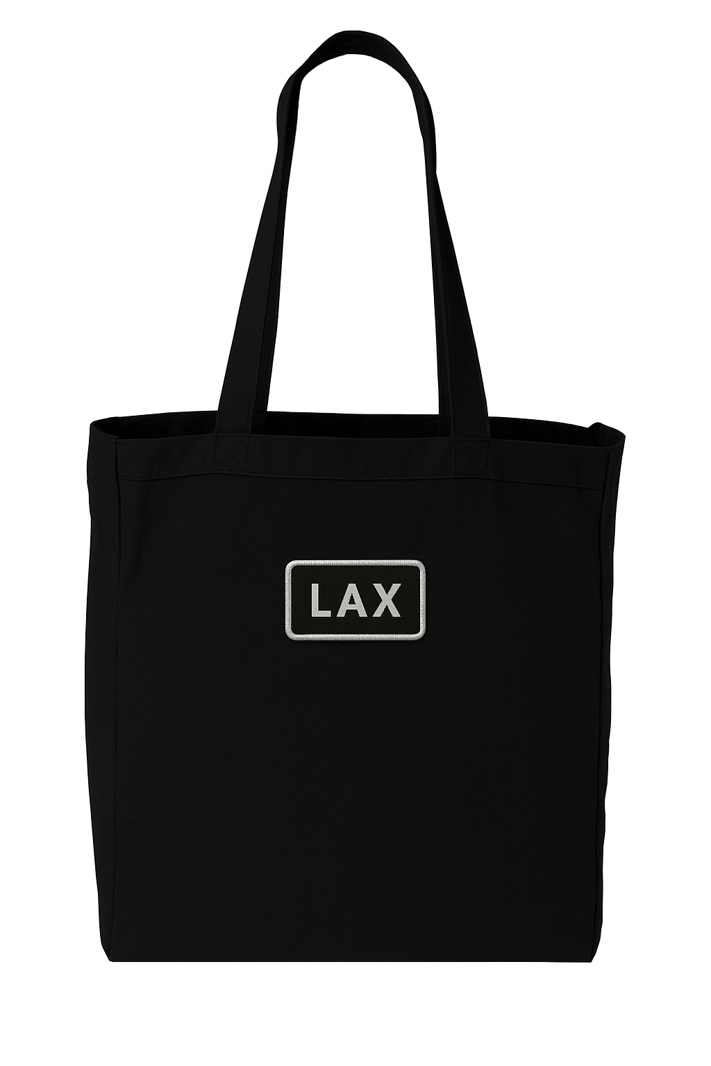 Los Angeles Canvas tote bag front view showing durable straps and stitching