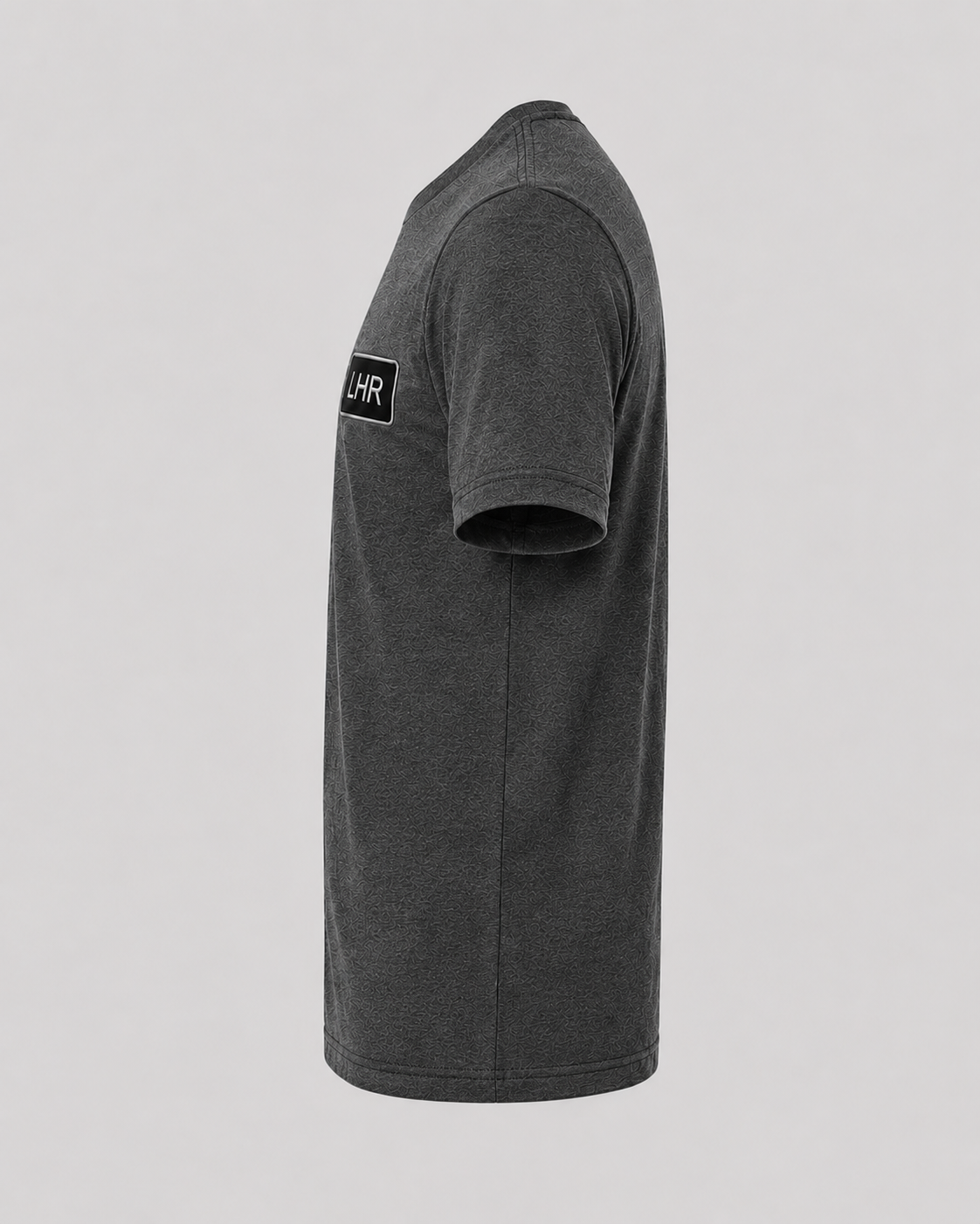 LHR Premium dark grey gray shirt side view