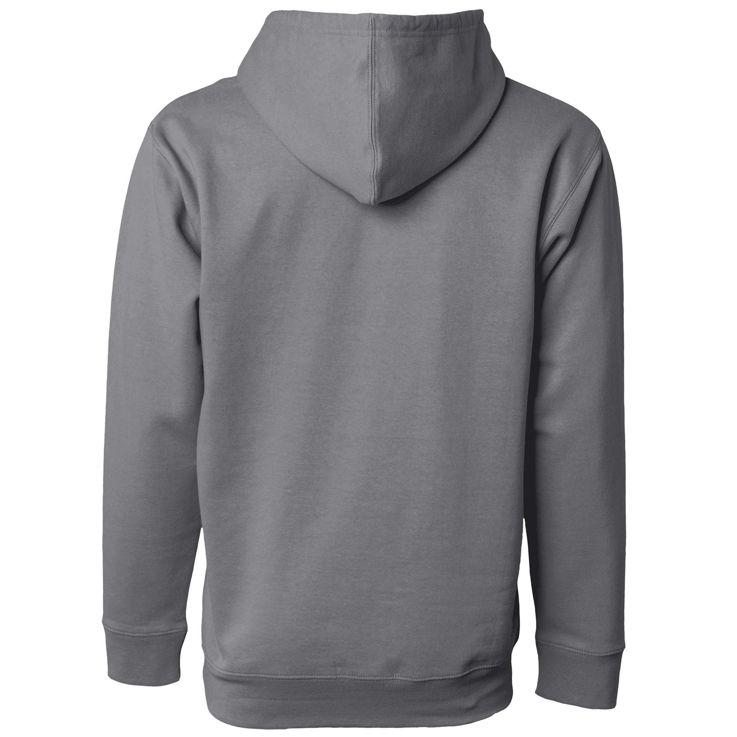 airport hoodie gray — back view