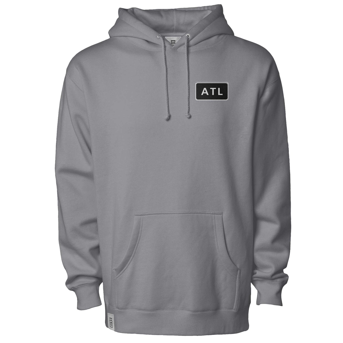 ATL Atlanta airport hoodie gray — front view