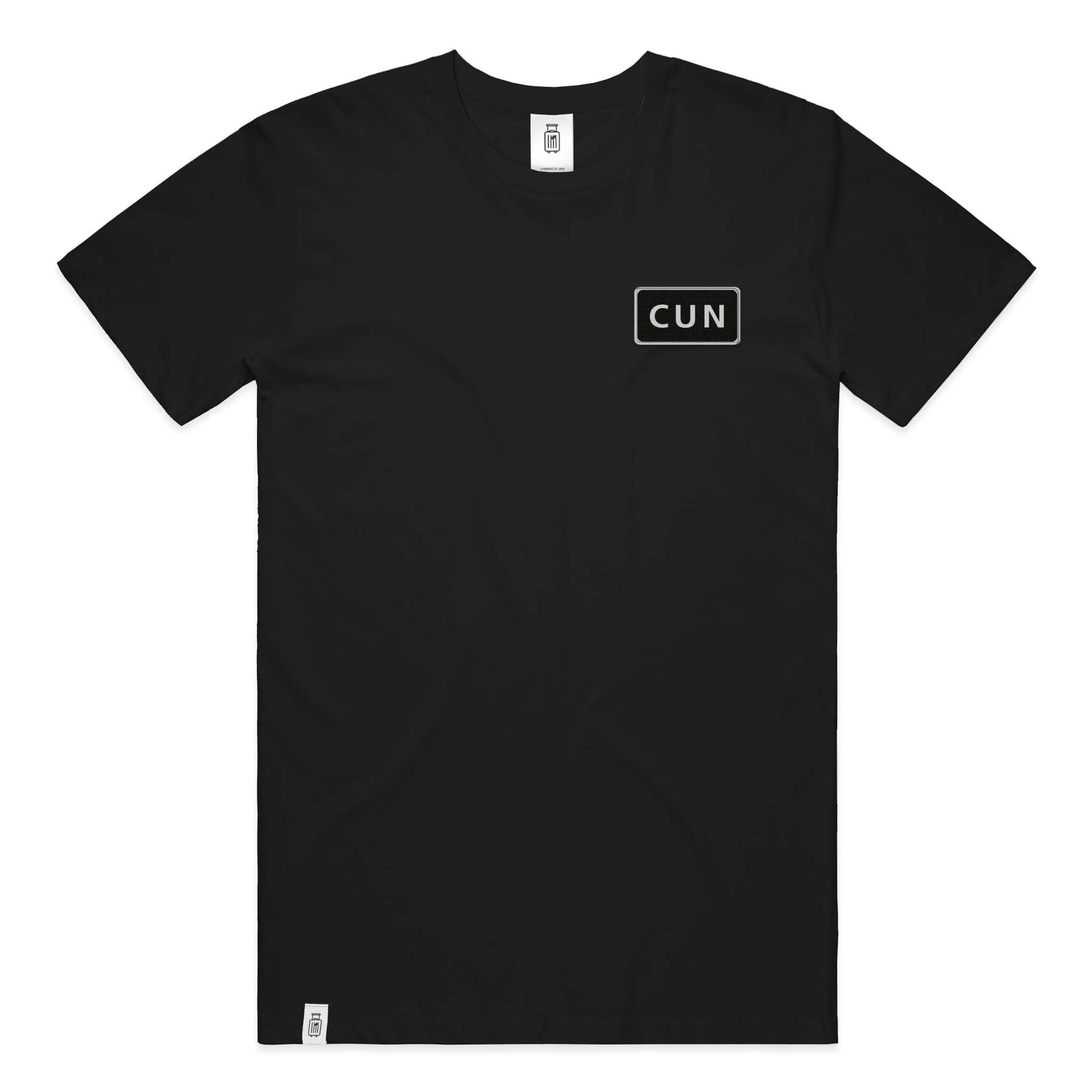 CUN Cancun ultra premium t-shirt front view- black