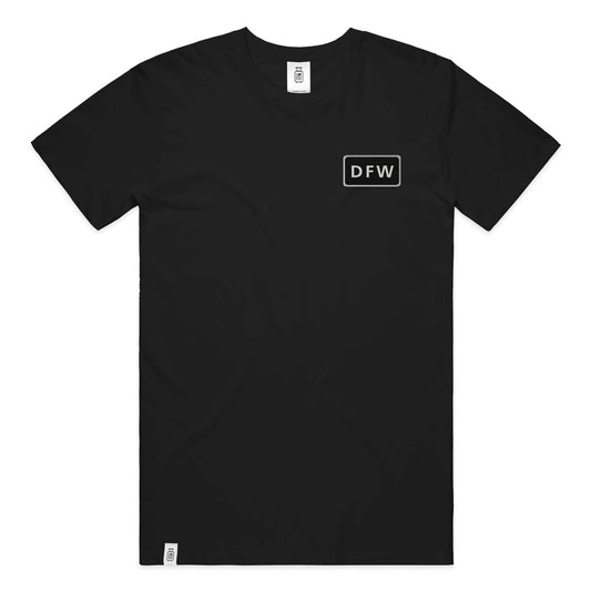 DFW Dallas Fort Worth ultra t-shirt black - front view