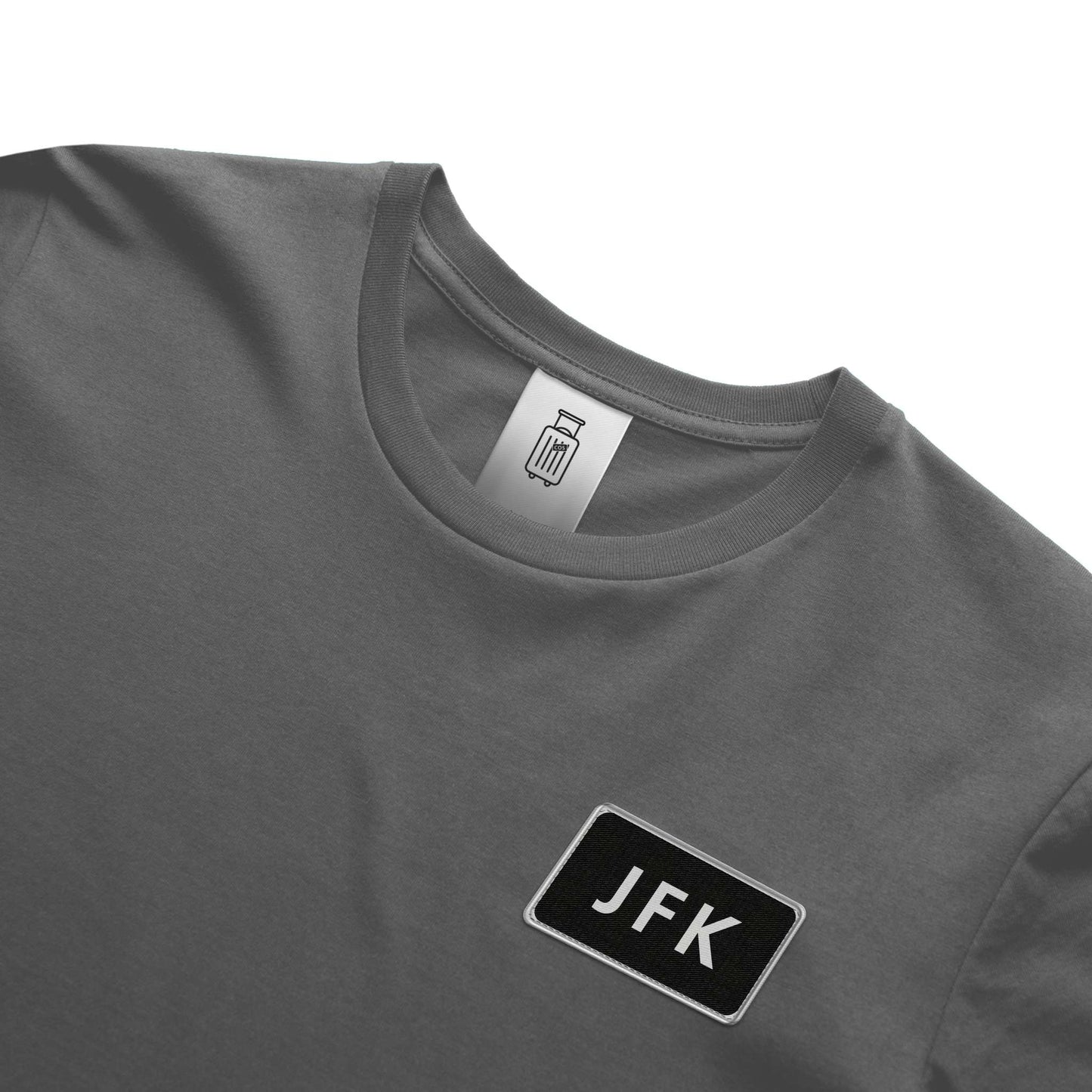 JFK New York ultra t-shirt gray - closeup view