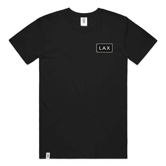 LAX Los Angeles ultra t-shirt black- front view