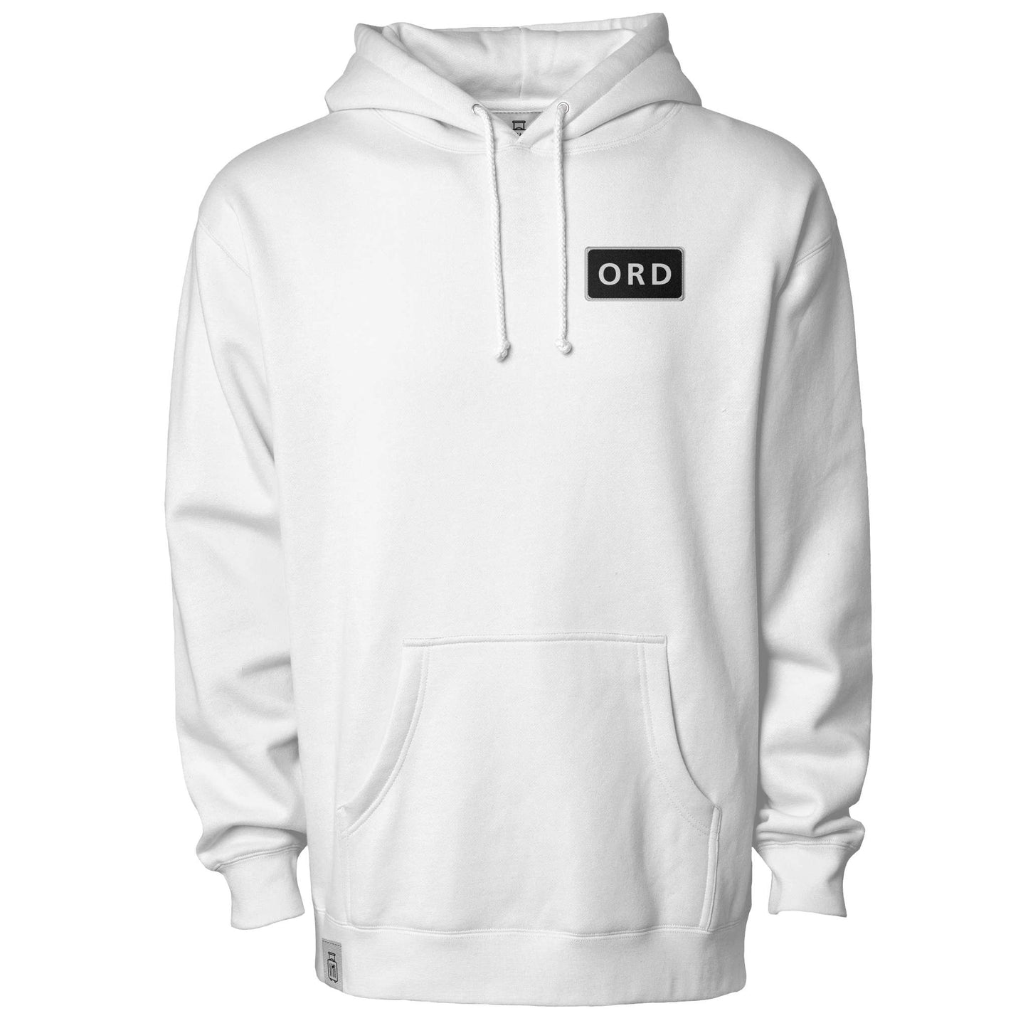 ORD Chicago O’Hare airport hoodie white- front view