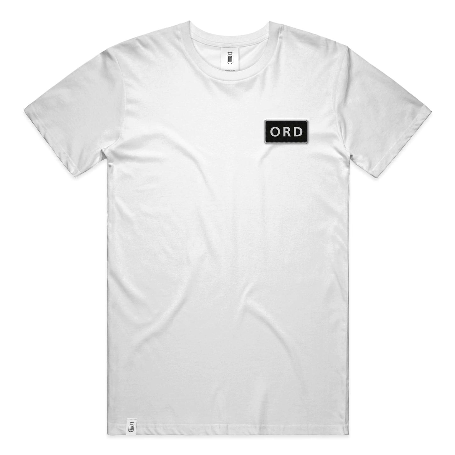 ORD Chicago O’Hare ultra premium t-shirt front view white