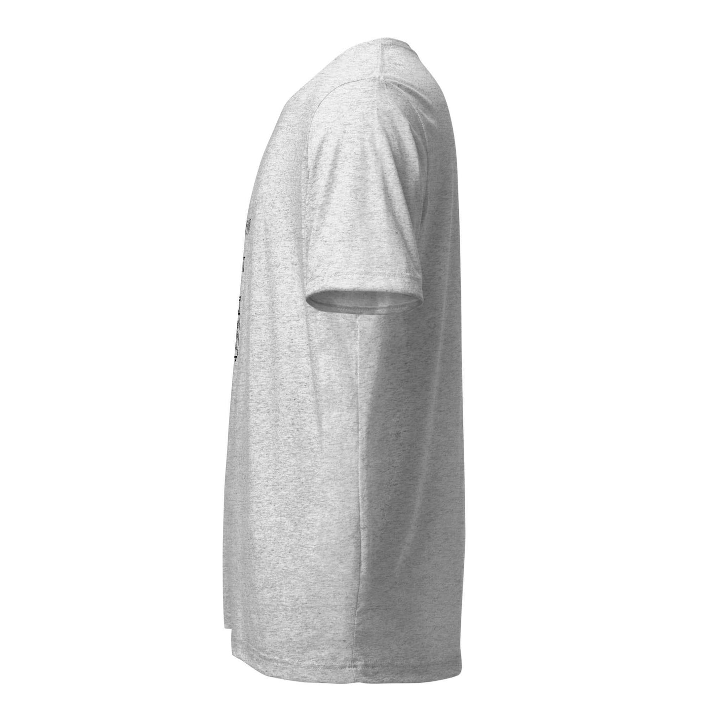 Window Seat unisex triblend travel T-shirt, left-side view