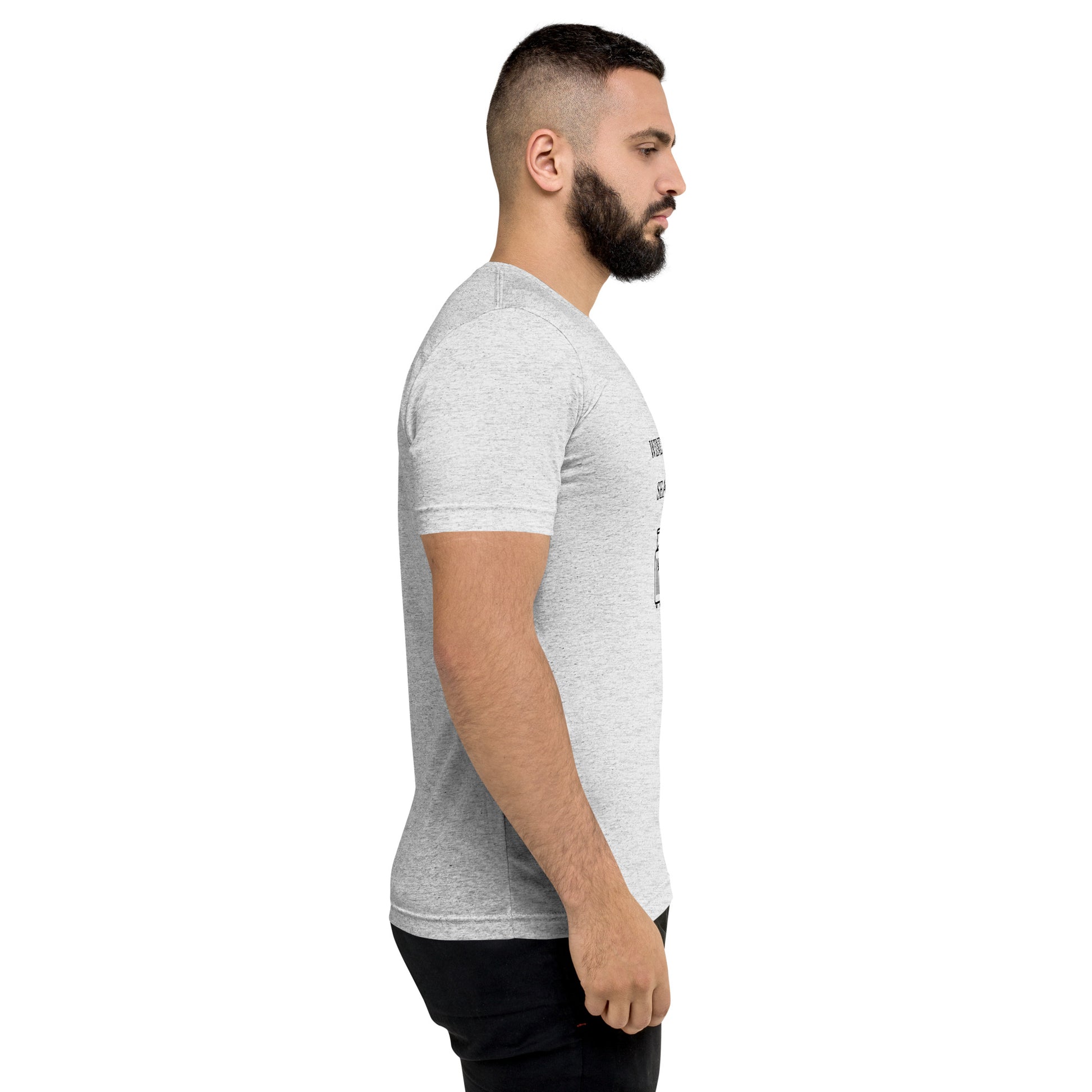 Window Seat White Fleck triblend T-shirt, alternate right-side view